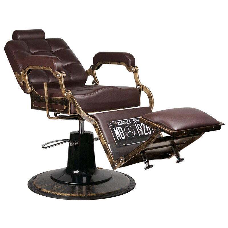 Parturituoli Barber Chair Gabbiano Boss Old Leather Dark Brown 5