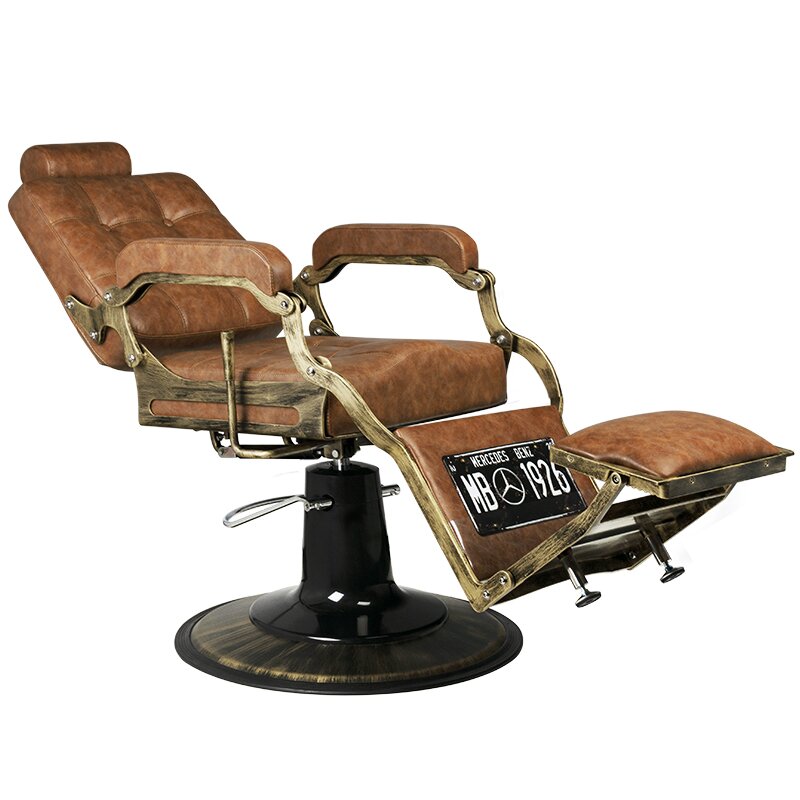 Kirpyklos kėdė Barber Chair Gabbiano Boss Old Leather Light Brown 4