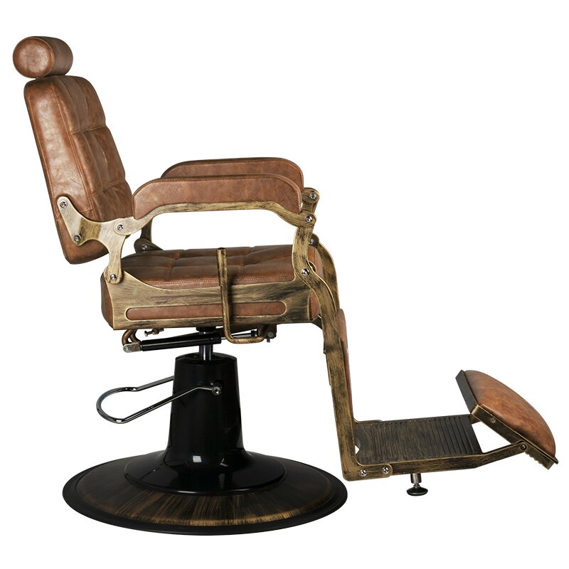 Kirpyklos kėdė Barber Chair Gabbiano Boss Old Leather Light Brown 6
