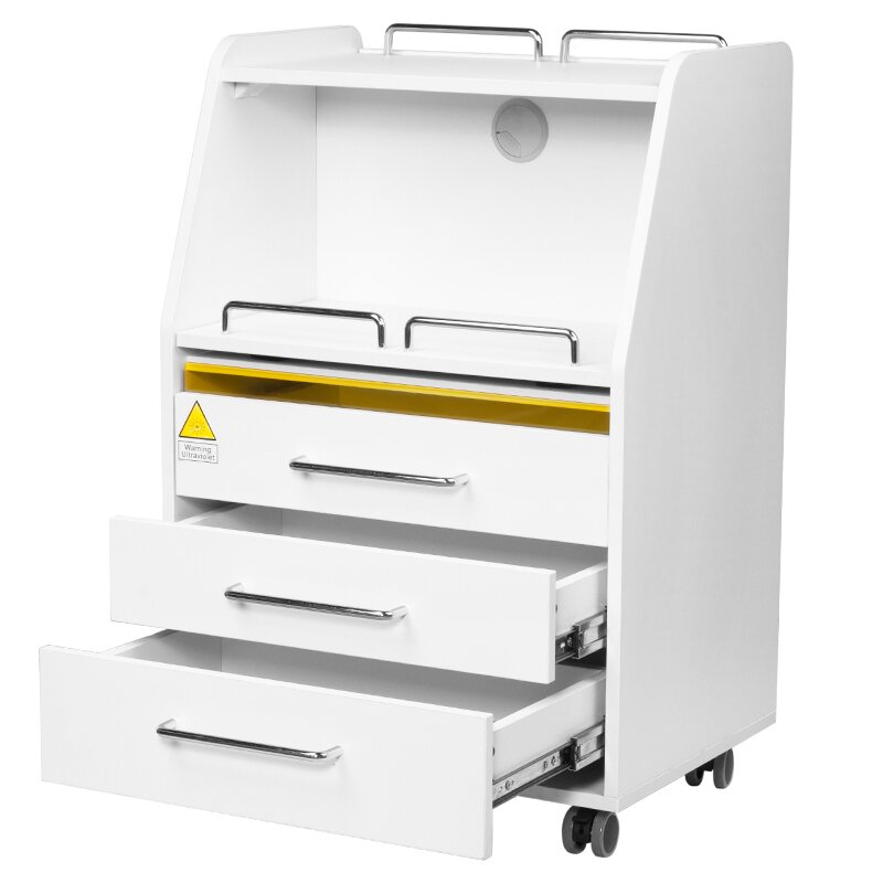 Косметическая тележка с УФ-лампой 601 Белая 4 Косметическая тележка с УФ-лампой 601 Белая 4