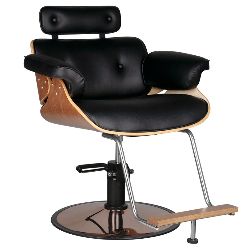 Парикмахерское кресло HAIRDRESSING CHAIR FLORENCE NUT BLACK Парикмахерское кресло HAIRDRESSING CHAIR FLORENCE NUT BLACK