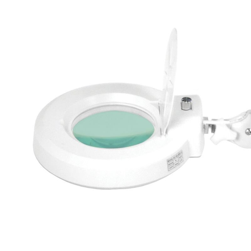 Kosmetologinė lempa LED su lupa ir stovu 5D 22W WHITE 4 Kosmetologinė lempa LED su lupa ir stovu 5D 22W WHITE 4