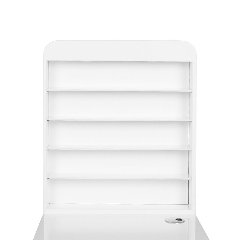 Manicure table with dust collector COSMETIC DESK LEFT SHELF WHITE 6