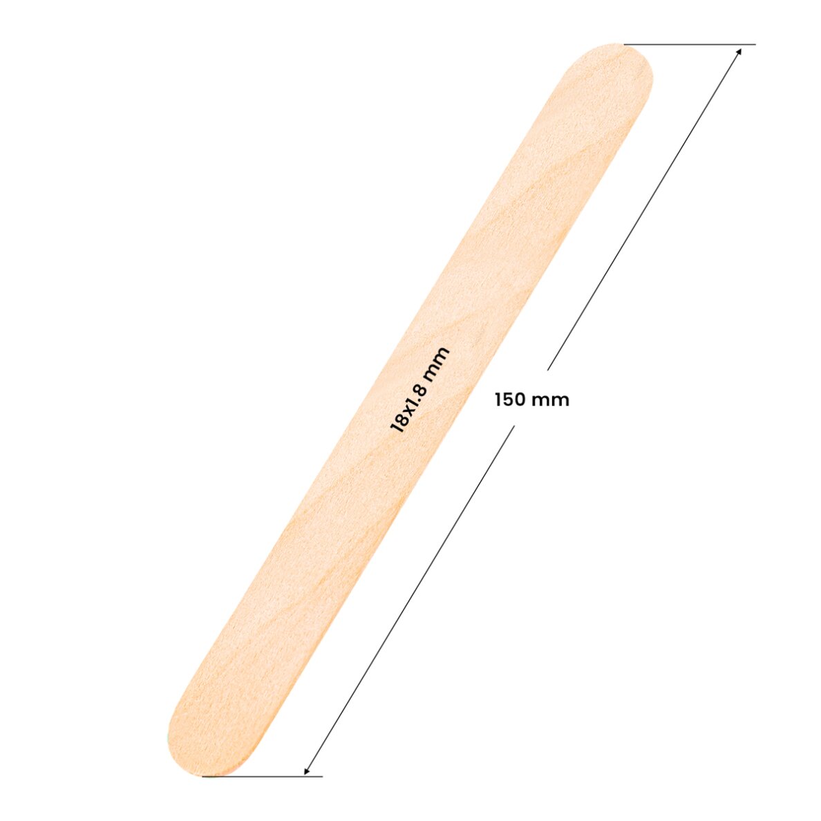Large wooden spatulas 150x18x1.8 mm (50 pcs.) 1
