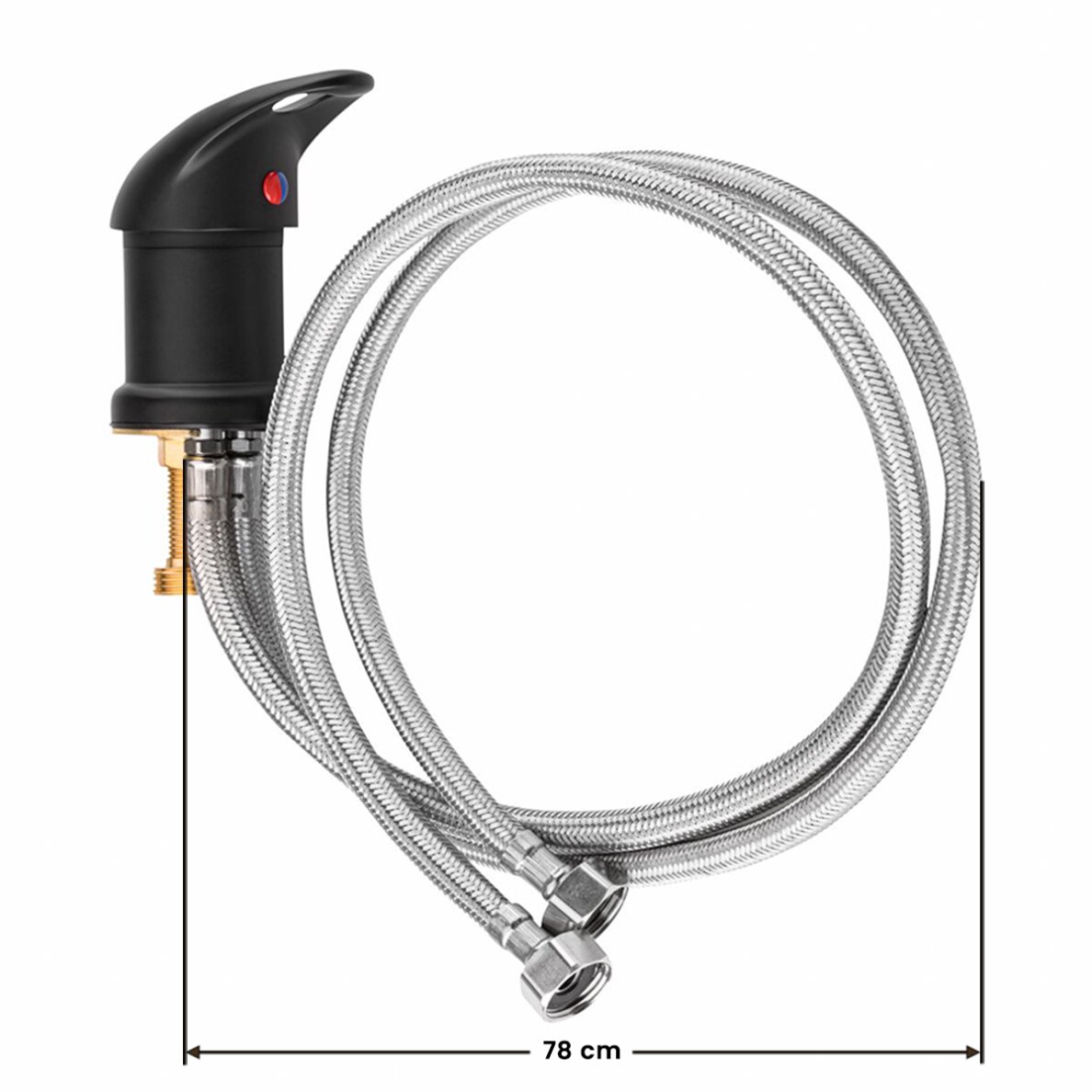 Водопроводный кран для мойки в парикмахерской GABBIANO Gold Black 3