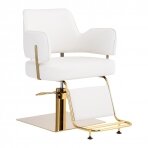 Hairdressing chair GABBIANO PROFESSIONAL HAIRDRESSING CHAIR LINZ GOLD WHITE