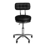 Kosmetologinė meistro kėdutė STOOL BEAUTY BACKREST AM-877 BLACK