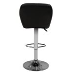 Bar stool TERRAIN ECO LEATHER CHROME BLACK