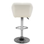 Bar stool TERRAIN ECO LEATHER CHROME WHITE