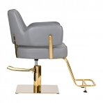 Kirpyklos kėdė GABBIANO PROFESSIONAL HAIRDRESSING CHAIR LINZ GOLD GREY