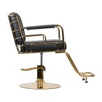 Парикмахерское кресло GABBIANO HAIRDRESSING CHAIR PRATO GOLD BLACK