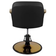 Kirpyklos kėdė GABBIANO PROFESSIONAL HAIRDRESSING CHAIR BOLONIA GOLD BLACK
