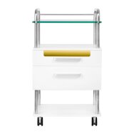 Kosmētikas ratiņi ar UV-C lampu 6052T, balti