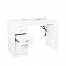 Manicure table with dust collector IDEAL COSMETIC DESK WHITE