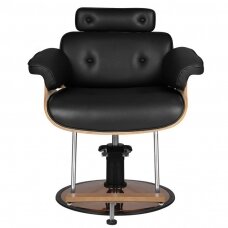 Frizieru krēsls HAIRDRESSING CHAIR FLORENCE BELLA ADJUSTABLE BACK BLACK