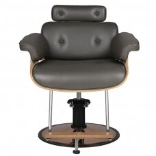 Kirpyklos kėdė HAIRDRESSING CHAIR FLORENCE BELLA ADJUSTABLE BACK GREY