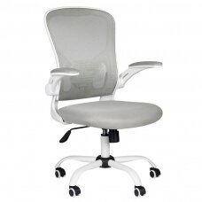 Biuro kėdė ant ratukų OFFICE CHAIR ERGONOMIC WHITE/GRAY