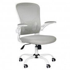Kontoritool ratastel OFFICE CHAIR ERGONOMIC WHITE GRAY