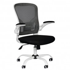 Kontoritool ratastel OFFICE CHAIR ERGONOMIC WHITE BLACK