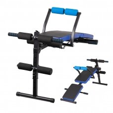 Daudzfunkcionāls vingrošanas sols EXERCISE BENCH BLACK BLUE