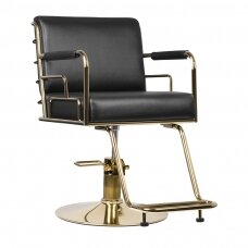 Frizieru krēsls GABBIANO HAIRDRESSING CHAIR PRATO GOLD BLACK