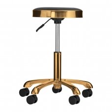 Kosmetoloogiline stool ROMAN BLACK ROUND GOLD