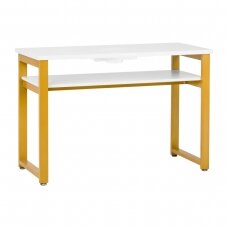 Manikiūro stalas su dulkių surinkėju MINIMALIST GOLD WHITE