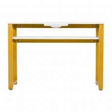 Manicure table with dust collector MINIMALIST GOLD WHITE