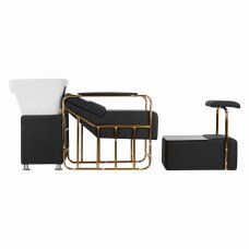 Kirpyklos plautuvė Gabbiano Mayka Gold Black