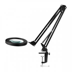 Косметологическая светодиодная лампа с лупой GLOW 308 7D 10W BLACK
