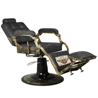 Juuksuritool Barber Chair Gabbiano Boss Old Leather Black 4