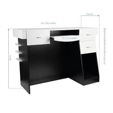 Vastuvõtulaud GABBIANO RECEPTION DESK ANGUS BLACK 4