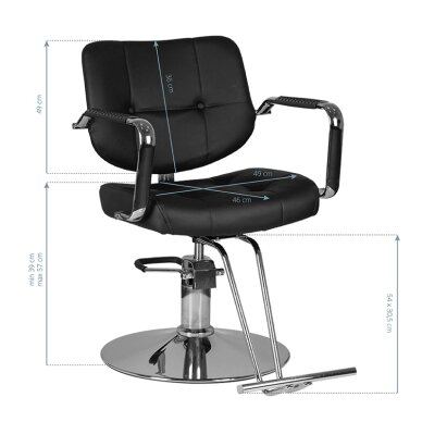 Friseurstuhl GABBIANO HAIRDRESSING CHAIR VIGO CITRUS BLACK 3 Friseurstuhl GABBIANO HAIRDRESSING CHAIR VIGO CITRUS BLACK 3