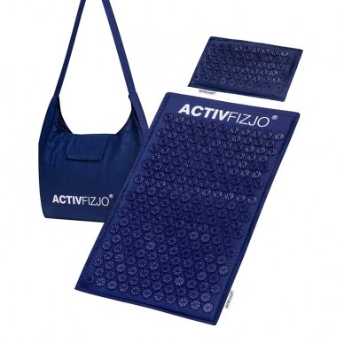 Nõelravi massaažimatt 130x43cm + Nõelravi massaažipadi 39x25cm PREMIUM DEEPBLUE