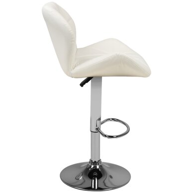 Barstuhl BELISSIMO ECO LEATHER CHROME WHITE 1