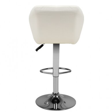 Baro kėdė BELISSIMO ECO LEATHER CHROME WHITE 2