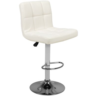 Barstuhl TERRAIN ECO LEATHER CHROME WHITE