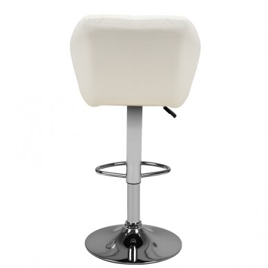 Bar stool TERRAIN ECO LEATHER CHROME WHITE 1