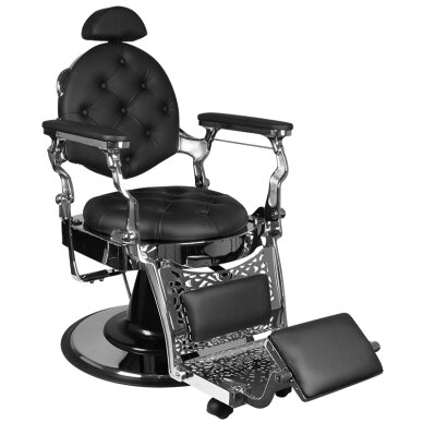 Парикмахерское кресло Barber Chair Gabbiano Silver Black Парикмахерское кресло Barber Chair Gabbiano Silver Black