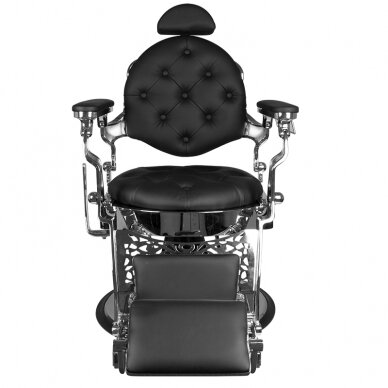 Kirpyklos kėdė Barber Chair Gabbiano Guilio Silver Black 3