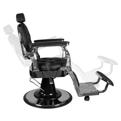 Парикмахерское кресло Barber Chair Gabbiano Silver Black 4 Парикмахерское кресло Barber Chair Gabbiano Silver Black 4