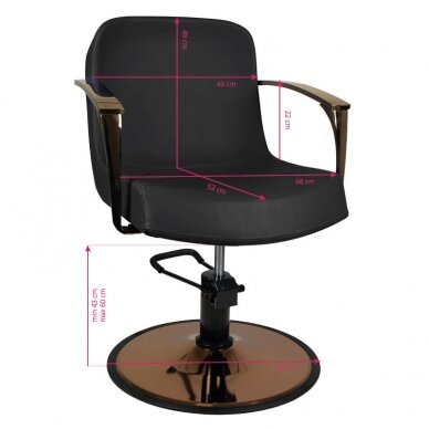 Kampaamotuoli Gabbiano Bolonia Black 5