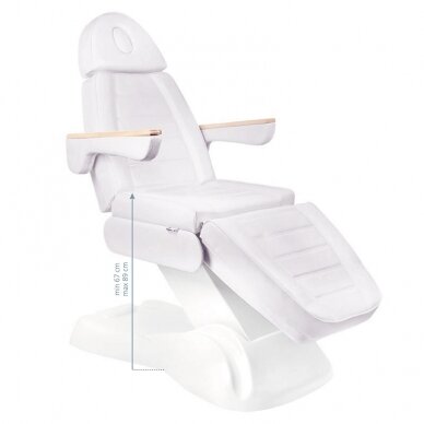 Kosmetoloģijas krēsls PRESTIGE LUX ELECTRIC 3 MOTOR WHITE 8