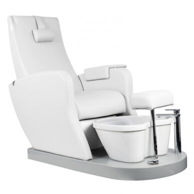 Pedikiūro krėslas su pėdų vonele FOTEL SPA AZZURRO 016 WHITE