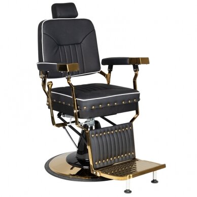 Friseurstuhl Barber Chair Gabbiano Filippo Gold Black