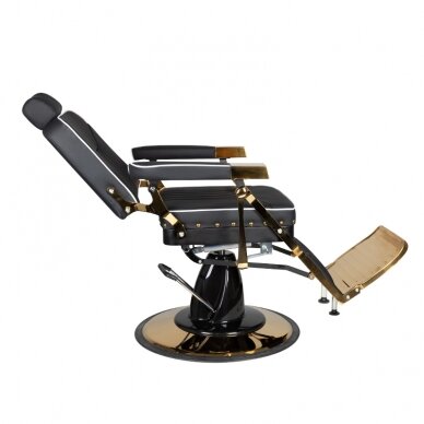 Fotel barberski Barber Chair Gabbiano Filippo Gold Black 1