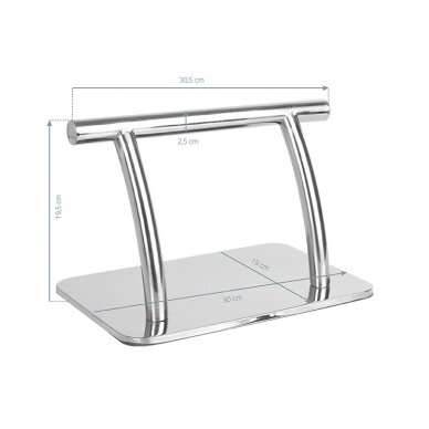 Kirpyklos pakojis GABBIANO FOOTREST 30cm CHROME 2