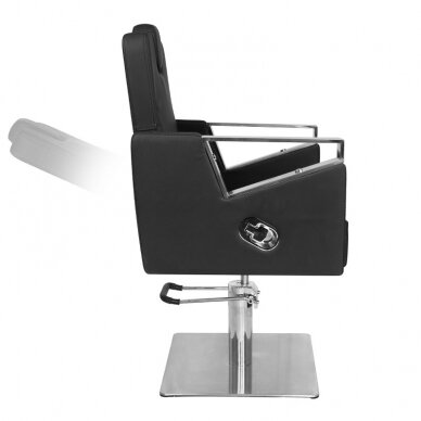Kirpyklos kėdė GABBIANO BARBER HAIRDRESSING CHAIR VILNIUS ALPHA BLACK 4