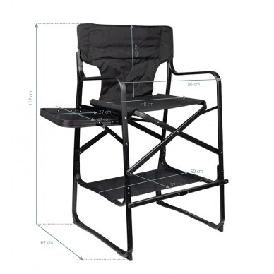 Makiažo kėdė FOLDABLE MAKE-UP CHAIR BLACK 3