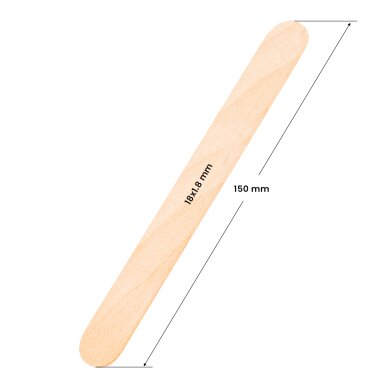 Large wooden spatulas 150x18x1.8 mm (50 pcs.) 1 Large wooden spatulas 150x18x1.8 mm (50 pcs.) 1